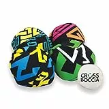 Crossboccia Soft Boule Set Family Pack Pro, Wurfspiel aus Stoff für Indoor und Outdoor, für 4 Spieler, Bunt