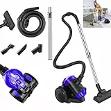 Bowose 1000W Beutelloser Staubsauger, Bodenstaubsauger mit Zyklontechnologie mit HEPA Filter Bodendüse für Parkett,Teppich,Fliesen, Leichter Zylinderstaubsauger mit 4m Kabel, 10m Aktionsradius 1,5L