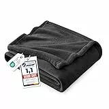 BEDSURE Kuscheldecke Flauschig Decke Fleecedecke - Wohndecke Warm Winter Weich, Sofadecke XL, Geschenke für Frauen, Decke Couch Blanket, Wohn- & Kuscheldecken 150x200cm, Sofa überwurfdecke, Dunkelgrau