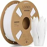 LANDU PETG Filament 1.75mm Weiß 1KG High Speed 30-600mm/s 3D Drucker Filament Maßgenauigkeit +/- 0.02 mm,1kg Pappspule(2.2lbs) Passend für die meisten 3D Drucker,PETG Weiß