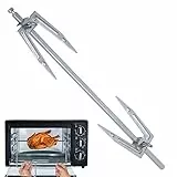 huiba Drehspieß für Grill | Drehspieß aus Stahl, Ersatzgabel für Luftfritteuse, Hähnchenbraten, Grillzubehör aus Edelstahl für Grill