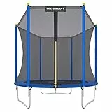 Ultrasport Kinder Gartentrampolin Uni-Jump, Blau, 140 Zentimeter
