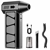 HSSNS Mini Gebläse Akku 150000RPM, 4-Gang Electric Air Duster Mini Gebläse, 2-in-1 Staubgebläse Akku Mit 10.000mAh Akku, Mini-Staubsauger für Reinigungsset,PC,Tastatur,Auto,Sofa