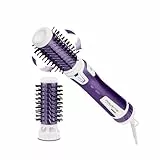 Rowenta Rotierende Warmluftbürste Brush Activ Volume & Shine, Keramikbeschichtung, 2 Bürstenköpfe, mit Schutzhülle, 3 Geschwindigkeitsstufen, Kaltstufe, rotierender Haartrockner, violett, CF9530