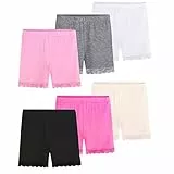 KEREDA Radlerhose Mädchen Kinder Kurze Hosen Mädchen Sommer Hose Shorts Leggings Sporthose 2-10 Jahre 6er-Pack Mehrfarbig 7-8 Jahre
