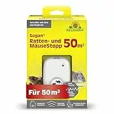 Neudorff Sugan Ratten- und MäuseStopp 50 m² - Ultraschall vertreibt Ratten und Mäuse sofort und dauerhaft aus Haus, Keller und Garage. Anti Gewöhnungseffekt, 1 Stück