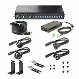 StarTech.com 16-Port Industrie USB 3.0 Hub mit Netzteil, 5Gbps Verteiler/Mehrfachstecker für DIN/Rack, Dual-Host USB Switch