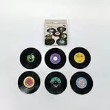 Untersetzer Rund für Gläser Vinyl Schallplatten Tasse Matte Retro CD Stil Untersetzer rutschfeste Isolierte Kaffee Getränke Matte für Bars,Cafés, Zuhause,Partys, Büro, Restaurant