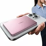 LISEN 0.8CM Slim Power Bank Magsafe Klein für iPhone 17 16 Apple, 5000mAh Rosa Mini Magnetisch Powerbank Induktives Laden Handy-Akkuhüllen, Wireless Powerbank USB C für iPhone 16 15 14 Pro Max 13 12