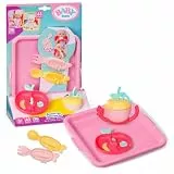 BABY born Geschirr-Set mit Teller, Besteck, Trinklernbecher & Tablett – Zubehör mit Click & Play Funktion für 43 cm Puppen