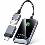 Mavlou CarPlay Wireless Adapter, Neueste Upgrade Wireless Carplay Dongle, Konvertieren Verkabeltem zu Wireless, Plug-und-Play OTA-Upgrade, für iPhone iOS 10+ & Autos mit Wired CarPlay (Grau)