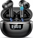 Bluetooth Kopfhörer, Kopfhörer Kabellos Bluetooth 5.4, Kabellose Kopfhörer 50 Std Spielzeit Tiefer Bass mit LED-Anzeige, In Ear Kopfhörer mit ENC Noise Cancelling Mic, IP7 Wasserdicht Ohrhörer
