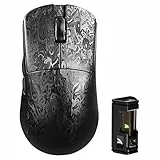 MAMBASNAKE x Attack Shark R11 Ultra Carbon Fiber Wireless Gaming Mouse, 8000Hz, 49g Superlight, 42000DPI, PAW3950MAX Sensor, Nordic 52840 Chip, Nano-Metal Ice Coating, 20000 FPS, BT/2.4G/USB-C Mice