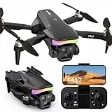 F417 Drohne mit Kamera 1080P für Erwachsener,90° Einstellbar,RGB LED-Leiste,WiFi FPV Übertragung,Dual-Kamera Drones für Anfänger,Bürstenlos,RC Quadrocopter Ideal für Anfänger&Outdoor-Spaß,Handtasche