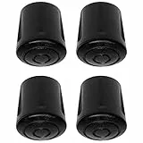 cyclingcolors 4X Möbelfüße Gummi Möbelgleiter Rund Stuhlkappen fusskappen Kappen schutzkappen für stuhlbeine schwarz Rohrkappen Endkappen Rundrohr (30 mm)