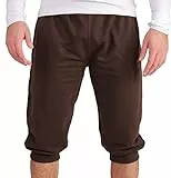 Gennadi Hoppe 3/4 Herren Hose - Dreiviertel Sporthose Männer halblang - Kurze Jogginghose/Trainingshose für Sport, Fitness, Jogging, Wandern, Training – Halblange Fitnesshose Sommer braun M H6640