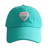 FakeFace Mädchen Basecap Schirmmütze mit Herz-Stickerei Kinder Schnelltrocknend Baseball Cap Kappe Sonnenhut Mädchen Sonnenschutz Sportkappe Einstellbar Baseballmütze Trucker Cap Kinderhut