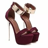 Holibanna Damen Sexy Sandalen Mit High Heel Und Rutschfester Sohle Stilvolle Sommerschuhe Für Strand Und Alltag Wasserdichte Dünne Fersensandalen