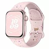 Finoriss Silikon Armband Kompatibel mit Apple Watch Armband 42mm 44mm 45mm 46mm 49mm, Sport Weich Band Kompatibel für iWatch SE Ultra Series 9 8 7 6 5 4 3 Damen Herren Blaugrau