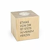 KATINGA Teelichthalter Gedenken, 8x8x8cm Etwas (Motiv 3)