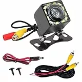 Rückfahrkamera Auto mit Ultra HD 1080P, 12 LED Super Nachtsicht, 170°Weitwinkel Fischaugen, IP68 Wasserdicht 12V-24V Rückfahrkamera für PKW SUV LKW Wohnmobil Pickup Van Landwirtschaft Einparkhilfe