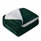 Mixibaby Hochwertige Wohndecken Kuscheldecken, extra Dicke warm Sofadecke/Couchdecke, Größe:150 cm x 200 cm, Farbe:Dunkelgrün