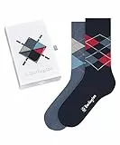 Burlington Damen Socken Basic Gift Box W So Baumwolle gemustert 2 Paar, Blau Blue Mix 0070, 36-41