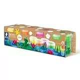 STAEDTLER Noris junior 813 Spielknete 'Neon Colours', besonders weich und sauber, klebt nicht, Set mit 4 Töpfchen à 130 g, 813F SLE