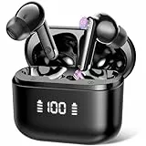 Sprachübersetzer Kohrhörer, 164 Sprachen AI Intelligenter Bluetooth Übersetzungs Earbuds, HD Rauschunterdrückung In-Ear-Übersetzer Touch Kopfhörer mit APP, Unterstützt Zwei-Wege-Übersetzung, Schwarz