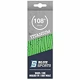 Blue Sports Schnürsenkel für Schlittschuhe 244 cm grün, Titanium-Schuhband gewachst, geeignet für Eishockey und Eiskunstlauf