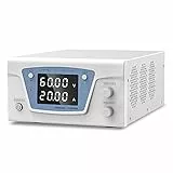 DC-Schaltnetzteil 0-60V/0-20A, variable geregelte Stromversorgung, Labornetzteil mit OUTPUT-Taste, 4-stellige LED-Digitalanzeige mit hoher Präzision, Encodereinstellung
