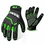 Sicherheits Arbeitshandschuhe Herren,Mechanikerhandschuhe mit Touchscreen,Arbeitshandschuh mit Schlagschutz und Vibrationsdämpfung,Vibration-Schutz-Handschuhe für Autos,Motorräder,Versorgungsarbeiter