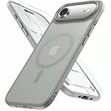 Miracase für iPhone Air Hülle für Magsafe[mit Panzerglas] [TOP Militärschutz & Magnetkraft] Stoßfest Kratzfest mit Samtiger Haptik Dünn Handyhülle für iPhone 17 Air Hülle 6,5', Matt-Grau