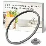 Ancable 22cm Schnellkochtopf Dichtungsring & Kochsignal Dichtung Set für WMF, Silikon Ersatzteile Kompatibel mit WMF & Silit 3L-8.5L Schnellkochtopf (6068559990 6093109502)