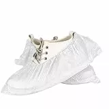 EUROPAPA 100x Wegwerp Schoenovertrek, Waterdicht Overschoenen, Antislip, 3g CPE-Material, Latexfrei und elastiek voor Krankenhaus, Haushalt, Industrie, handwerk, Hotel (Weiß)