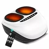 Fußmassagegeräte, iKristin Fußmassagegerät mit Wärme, Füße Massagegerät mit Tiefenkneten und Luftkompressionsmassage, Fernbedienung (Weiß)