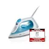 Braun Dampfbügeleisen TexStyle 1 SI1029BL, Bügeleisen, Antihaftbeschichtete Bügelsohle, 120 g/min Dampfstoß, Leitungswassergeeignet, schnelles Aufheizen (35 Sek.), 220 ml, 1.900 Watt, Blau