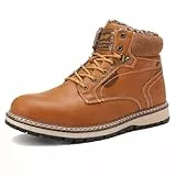 AX BOXING Winterschuhe Herren Gefüttert Warm Winterstiefel Herren Mode Winterboots Rutschfest Schneestiefel Größe 41-46 EU(Mattes Braun, 43 EU)