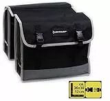 Dunlop Doppel Satteltasche Fahrradtasche Gepäckträger Wetterfest Tasche mit Reflektoren