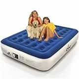 iDOO luftbett 2 Personen mit Integrierter Elektrischer Pumpe, Luftmatratze Selbstaufblasend mit Aufbewahrungstasche, Aufblasbares Bett für Camping, Gästebett, Reisen und Drinnen, 33 cm Hohes Matratze