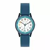 Cander Berlin MNA 0130 K Kinderarmbanduhr Klett Armbanduhr Kinder Mädchen Junge 3 ATM wasserdicht Lernuhr analog blau