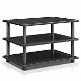 Furinno TV-Schrank mit 3 Ablageflächen, holz, Schwarz, 37.08 x 59.94 x 41.15 cm