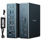 iVANKY 20-in-1 FusionDock Pro 2 DisplayLink Docking Station für MacBook Pro/Air mit 180W Netzadapter, Dreifach 4K@60Hz Monitor Display Dock für M1/M2/M3/M4 Mac mini Air, 2.5GbE, 3*HDMI, 2*DP, 10Gbps