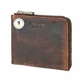 Berliner Bags Vintage Portemonnaie Mark, Mini Geldbeutel aus Leder, Münzbörse für Damen und Herren - Braun