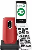 Doro Leva L20 Seniorenhandy, großes Display im Querformat – leistungsstarker HD-Sound – Kamera – Unterstützungstaste mit GPS-Ortung – Basic-Telefon ohne Internet (Rot & Weiß)