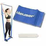 Deuser Physio Band [INKLUSIVE Clip] Fitnessband-2.4 M einzeln, für Damen & Herren, 100% vegan, für Fitness, Physio, Yoga, Pilates, Krafttraining und Calisthenics