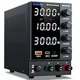 NANKADF Labornetzteil 30 V 10 A, Variables DC-Netzteil mit USB-A/Typ-c-Schnellladeanschluss, Labornetzgerät mit hochpräzisem 4-Stellige LED-Anzeige Gebereinstellknopf