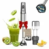 Anybear Stabmixer, 1100W 2-in-1 Stabmixer mit Vollkupfermotor & Edelstahlgehäuse, 15 Geschwindigkeitsstufen & Turbo-Modus, Anti-Kratz-Beschichtung, inkl. Schneebesen-Aufsatz