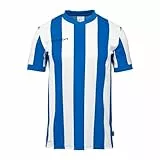 uhlsport Unisex Retro Stripe Kurzarm T-Shirt, Azurblau/Weiß, L EU