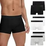FALARY Boxershorts Herren Unterhosen Männer Retroshorts Ohne Etikett UnterwäSche Boxer Baumwolle Sportunterhosen für Herren 6er Pack Gr.L,Farbe 6X Mehrfarbig